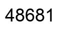Number 48681 black image