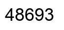 Number 48693 black image
