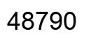 Número 48790 imagen negro