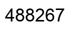 Number 488267 black image