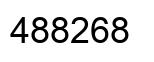 Number 488268 black image