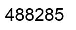 Number 488285 black image