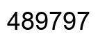 Number 489797 black image