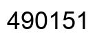 Number 490151 black image