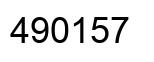 Number 490157 black image