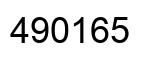 Number 490165 black image