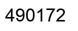 Number 490172 black image