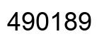 Number 490189 black image