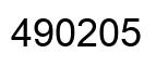Number 490205 black image