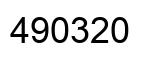 Number 490320 black image