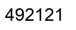Number 492121 black image