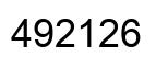 Number 492126 black image