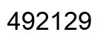 Number 492129 black image