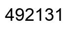 Number 492131 black image