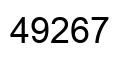 Number 49267 black image