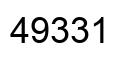 Number 49331 black image