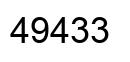 Número 49433 imagen negro