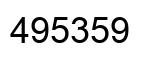 Number 495359 black image