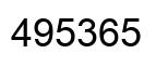 Number 495365 black image