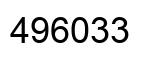 Number 496033 black image