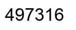 Number 497316 black image