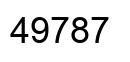 Number 49787 black image