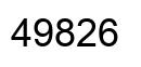 Número 49826 imagen negro