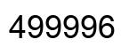Number 499996 black image