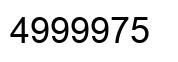 Number 4999975 black image
