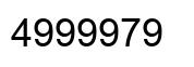 Number 4999979 black image