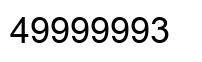 Number 49999993 black image
