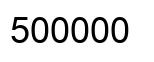 Número 500000 imagen negro