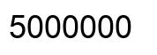 Number 5000000 black image