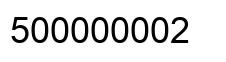 Number 500000002 black image