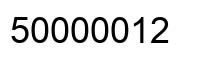 Number 50000012 black image