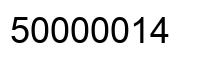 Number 50000014 black image