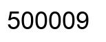 Número 500009 imagen negro
