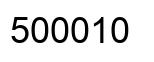 Número 500010 imagen negro