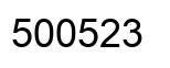 Number 500523 black image