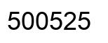 Number 500525 black image
