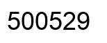 Number 500529 black image