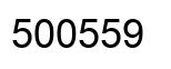 Number 500559 black image