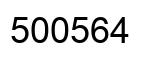 Number 500564 black image