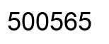 Number 500565 black image