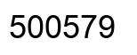 Number 500579 black image
