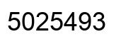 Number 5025493 black image