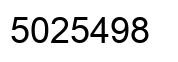 Number 5025498 black image