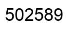 Number 502589 black image