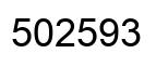 Number 502593 black image