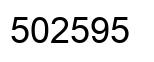 Number 502595 black image